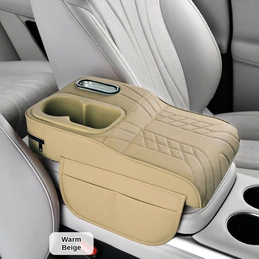 Armrest box raised pad, car cup holder, tissue box (Huotong Global · Light Custom) universal microfiber leather