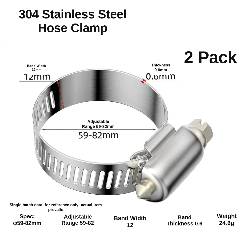 Stainless steel handle, hose hoop, hand screwing, clamping, holding hoop, pipe hoop, water pipe tightening hoop, gas pipe fixing, clamping buckle