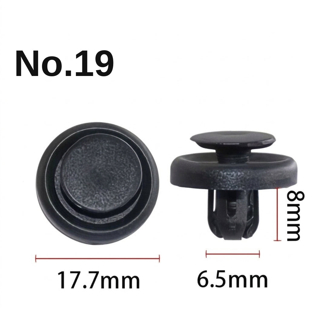 Universal automotive fender liner, trunk plastic clips, mudguard clips, expansion screws, hole-pierced studs, snaps