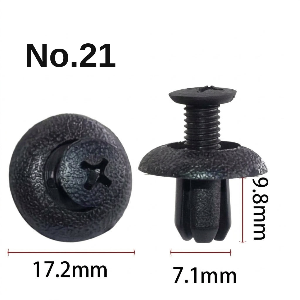 Universal automotive fender liner, trunk plastic clips, mudguard clips, expansion screws, hole-pierced studs, snaps