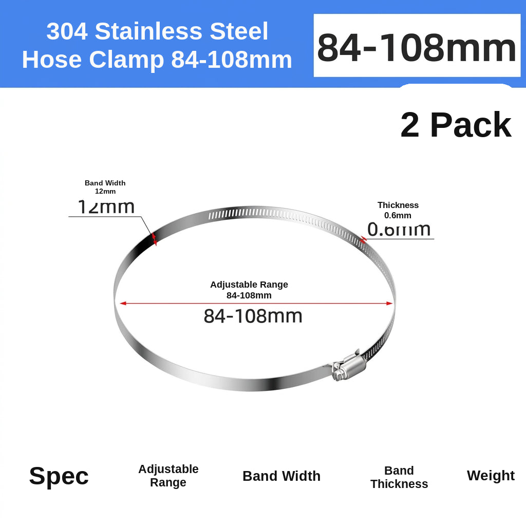 Stainless steel handle, hose hoop, hand screwing, clamping, holding hoop, pipe hoop, water pipe tightening hoop, gas pipe fixing, clamping buckle