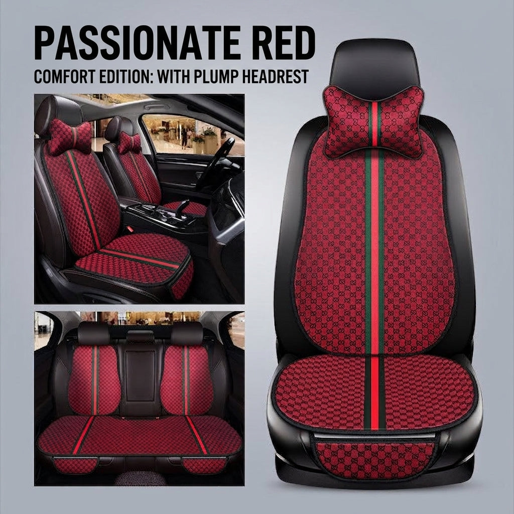 Car seat cushion all-season universal Kuqi three-piece set