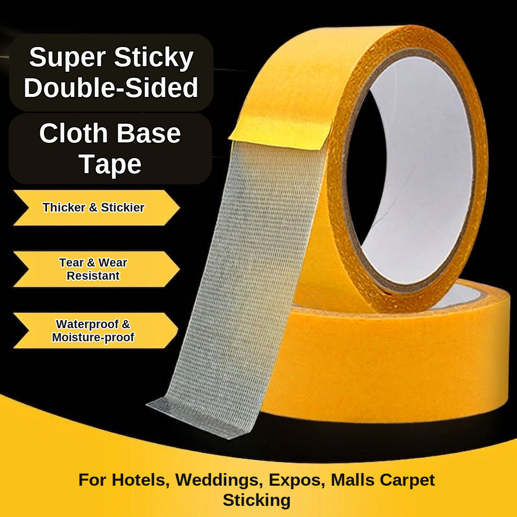 Grid double-sided cloth base adhesive high viscosity and non-trace cloth base tape carpet floor mat sofa cushion fixed adhesive backing