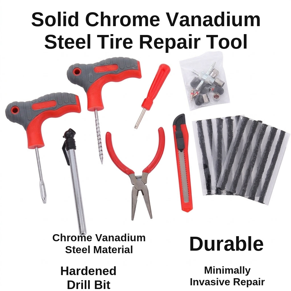 Tire Repair Tool Set - Universal Car & Motorcycle