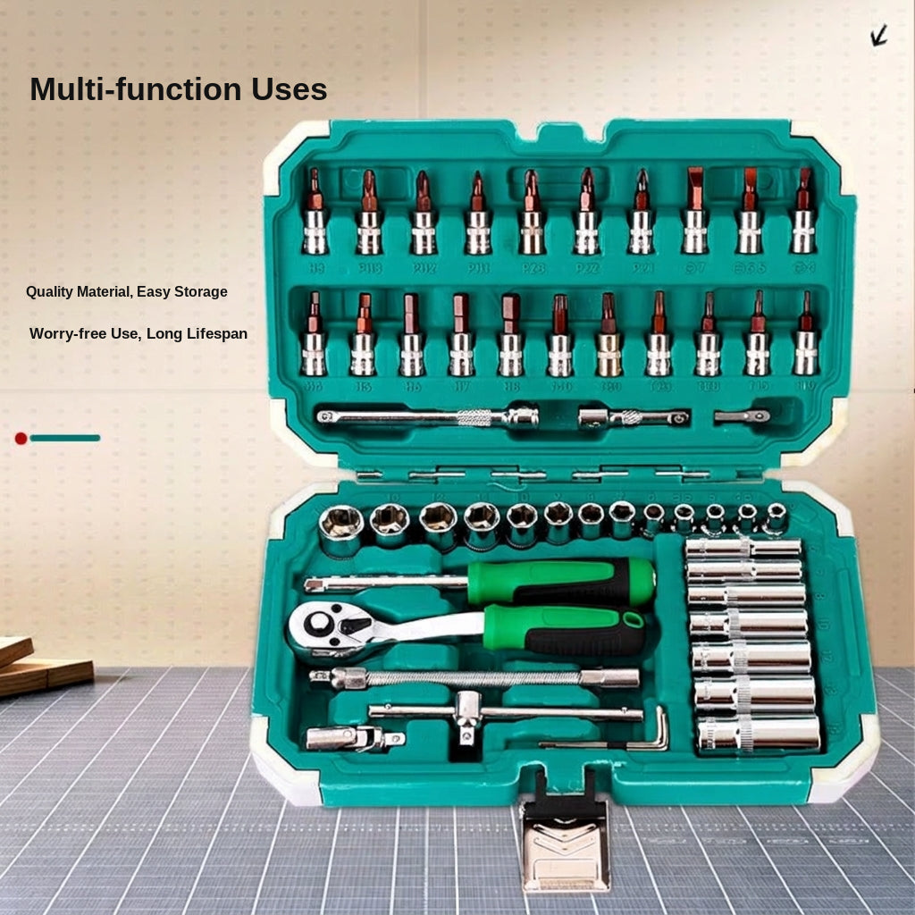 Auto Repair Tool Kit, 55-Piece Socket & Wrench Set