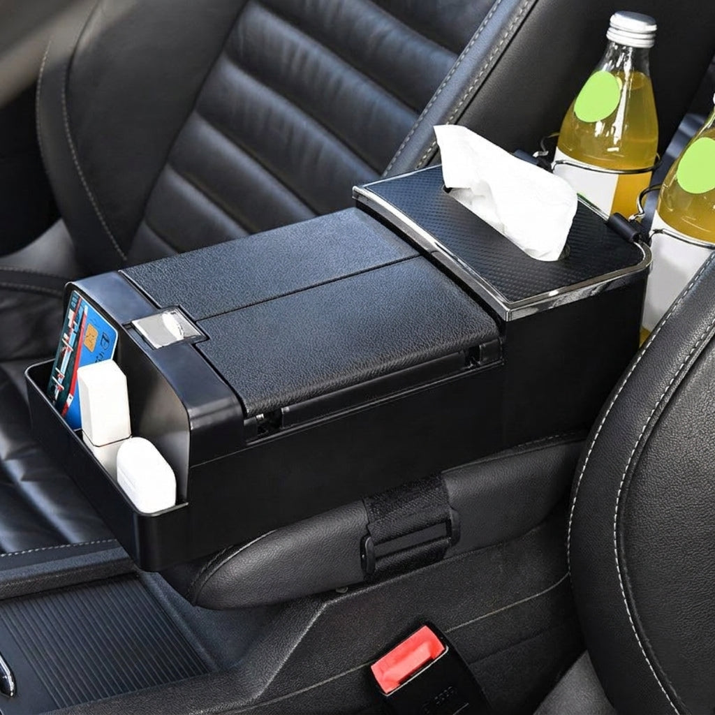 Car tissue box, armrest box, multifunctional water cup holder, storage box, creative and simple car interior sundries storage box