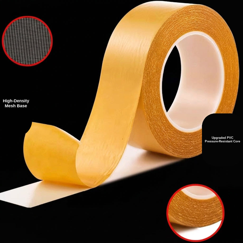 20-meter long cloth-based tape, strong adhesive, non-slip, waterproof carpet mat, fixing tape, no residue, mesh cloth-based double-sided tape
