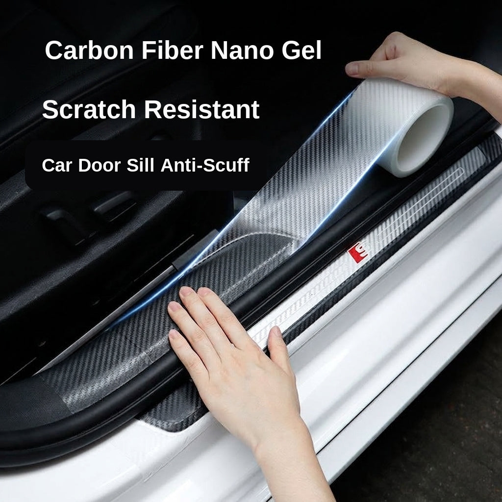 Car sill strips, carbon fiber bumper anti-collision strips, anti-stepping paste, carbon fiber pattern, universal body film stickers, decorative strips