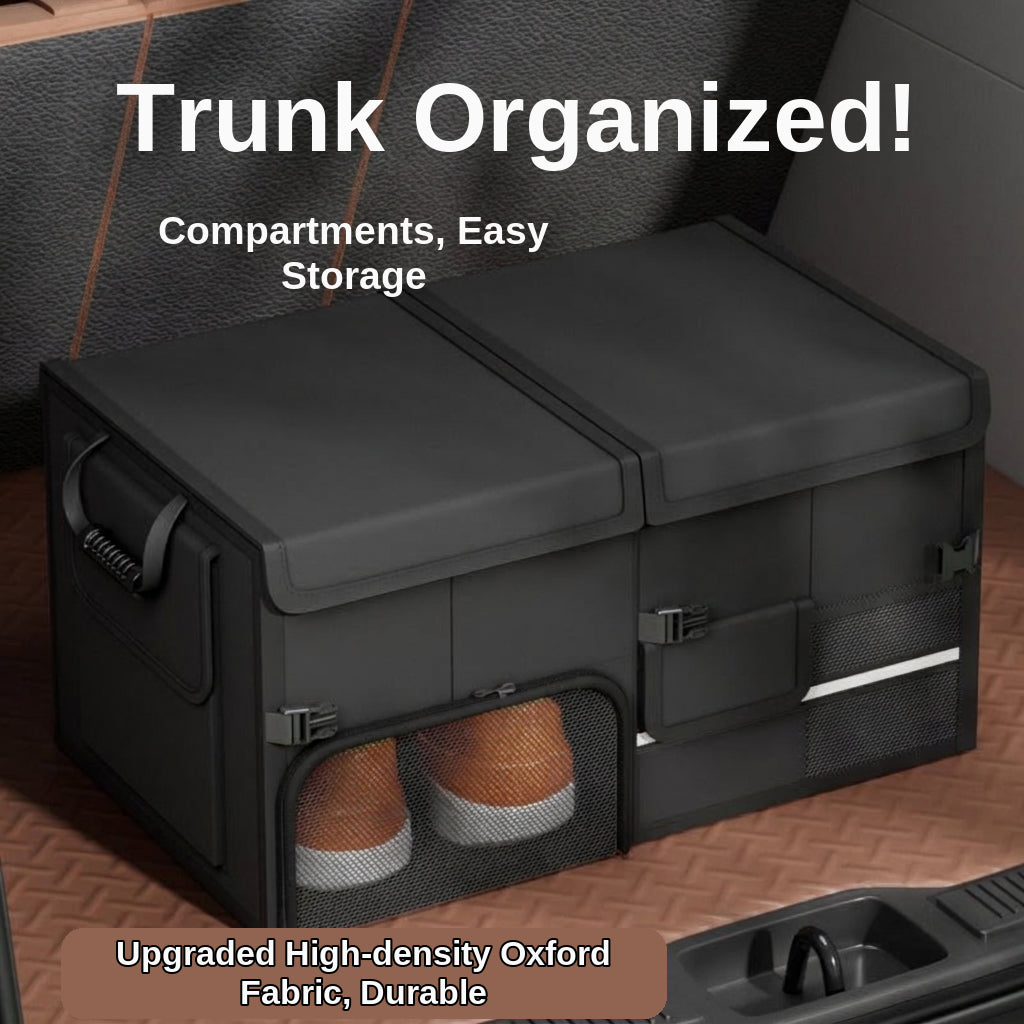 Car storage boxes can be folded and stored, practical multifunctional trunk storage boxes for cars, wholesale