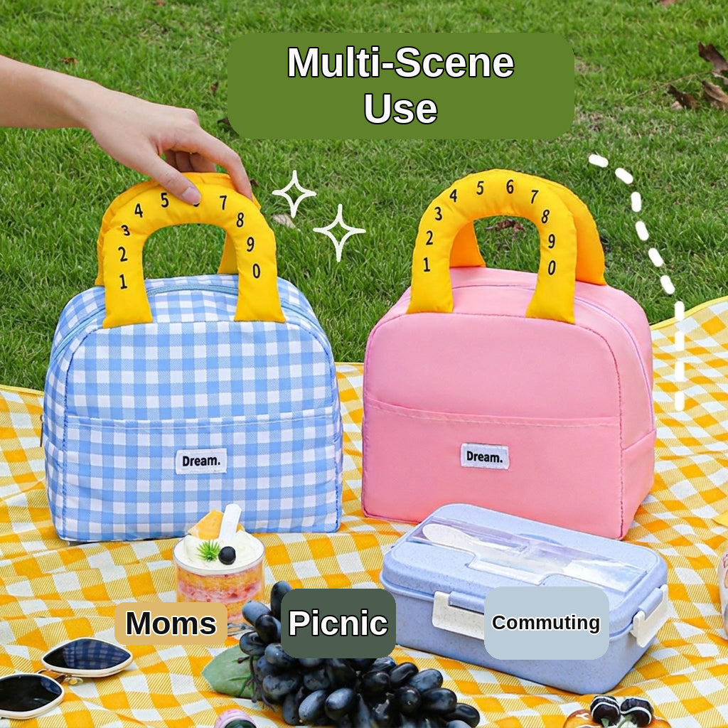 Insulated Lunch Box Bag, Portable Large Capacity