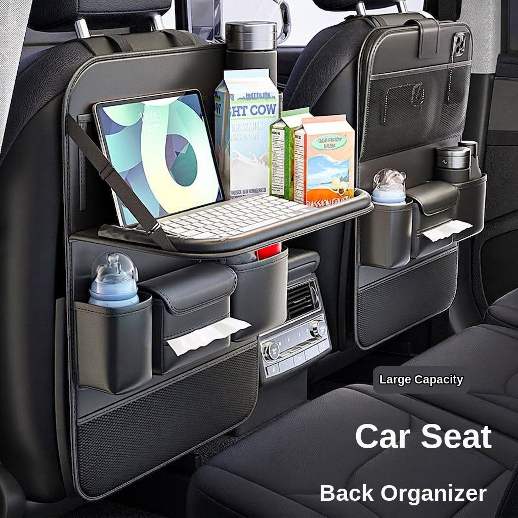 Car seatback storage bag, hanging bag, car front seat, rear seat shelf, small table, and in-car artifact