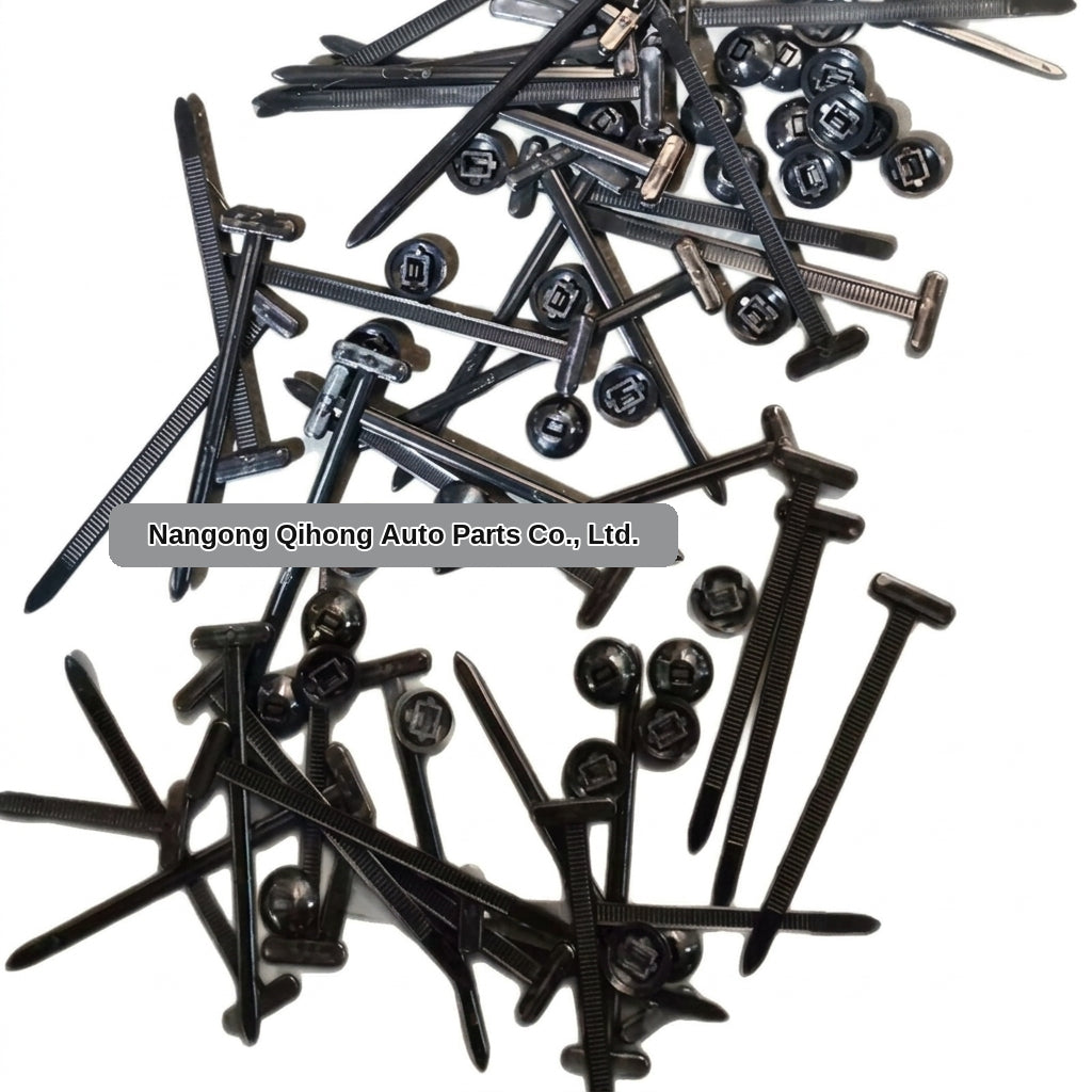 New automotive nylon high-strength anti-aging plastic fastener, black wire tightener, piercing stud, tie, belt buckle