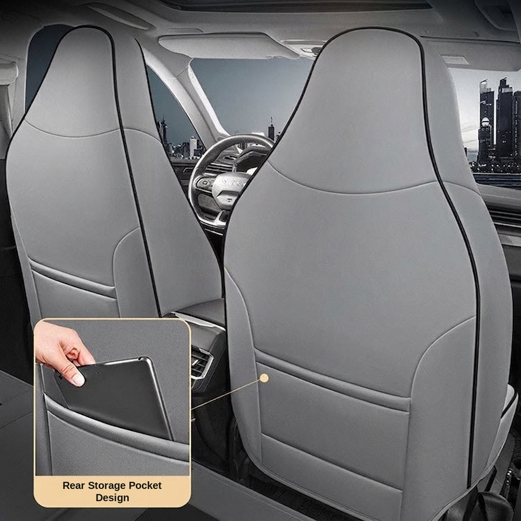 3D Nappa leather car full-coverage integrated headrest cover, all-season universal sports seat cover, leather seat cushion manufacturer wholesale