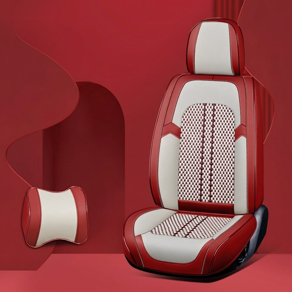 New fully surroundable car seat set, Napa leather car seat cushion, five-seat leather ice silk car seat cushion, universal split type