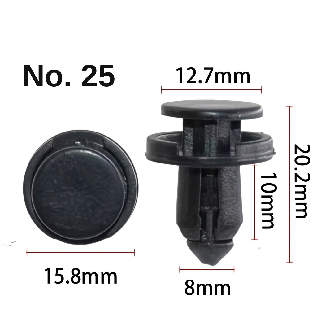 Universal automotive fender liner, trunk plastic clips, mudguard clips, expansion screws, hole-pierced studs, snaps