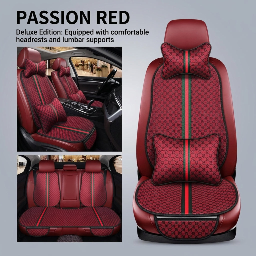 Car seat cushion all-season universal Kuqi three-piece set