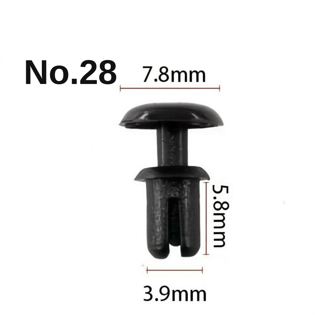 Universal automotive fender liner, trunk plastic clips, mudguard clips, expansion screws, hole-pierced studs, snaps