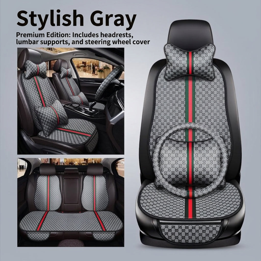 Car seat cushion all-season universal Kuqi three-piece set