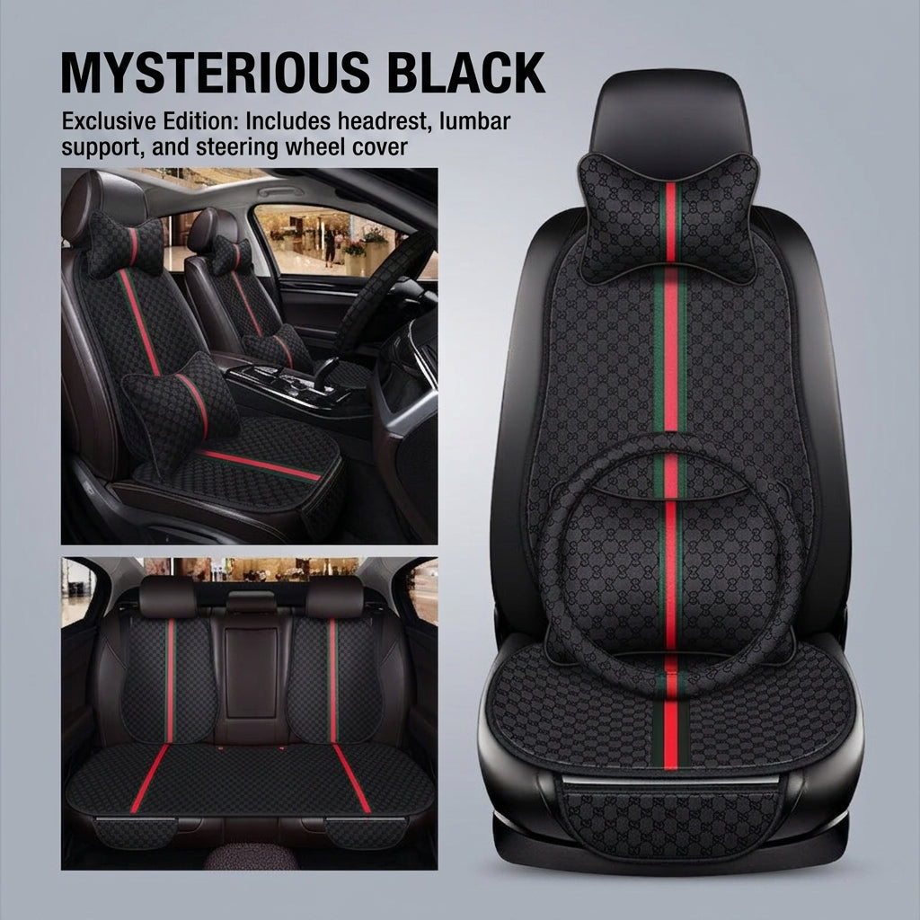 Car seat cushion all-season universal Kuqi three-piece set