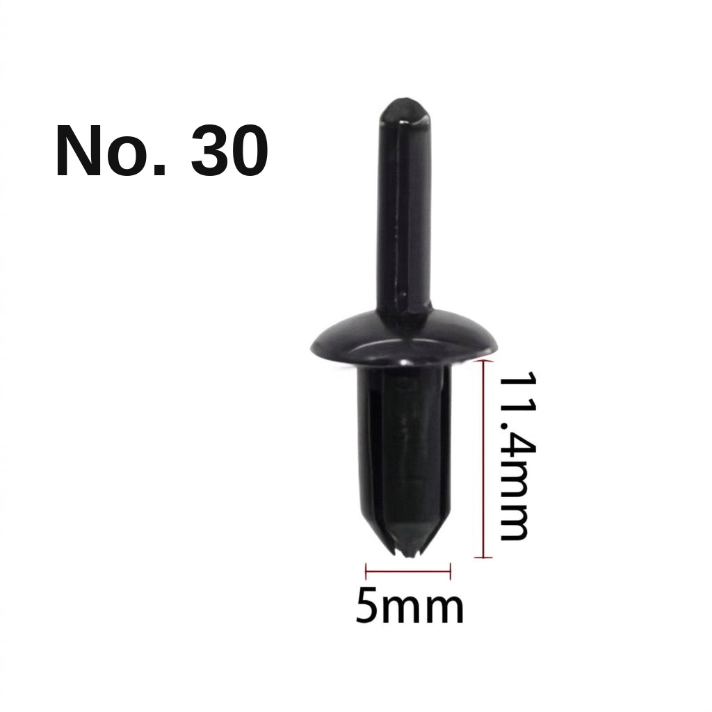 Universal automotive fender liner, trunk plastic clips, mudguard clips, expansion screws, hole-pierced studs, snaps