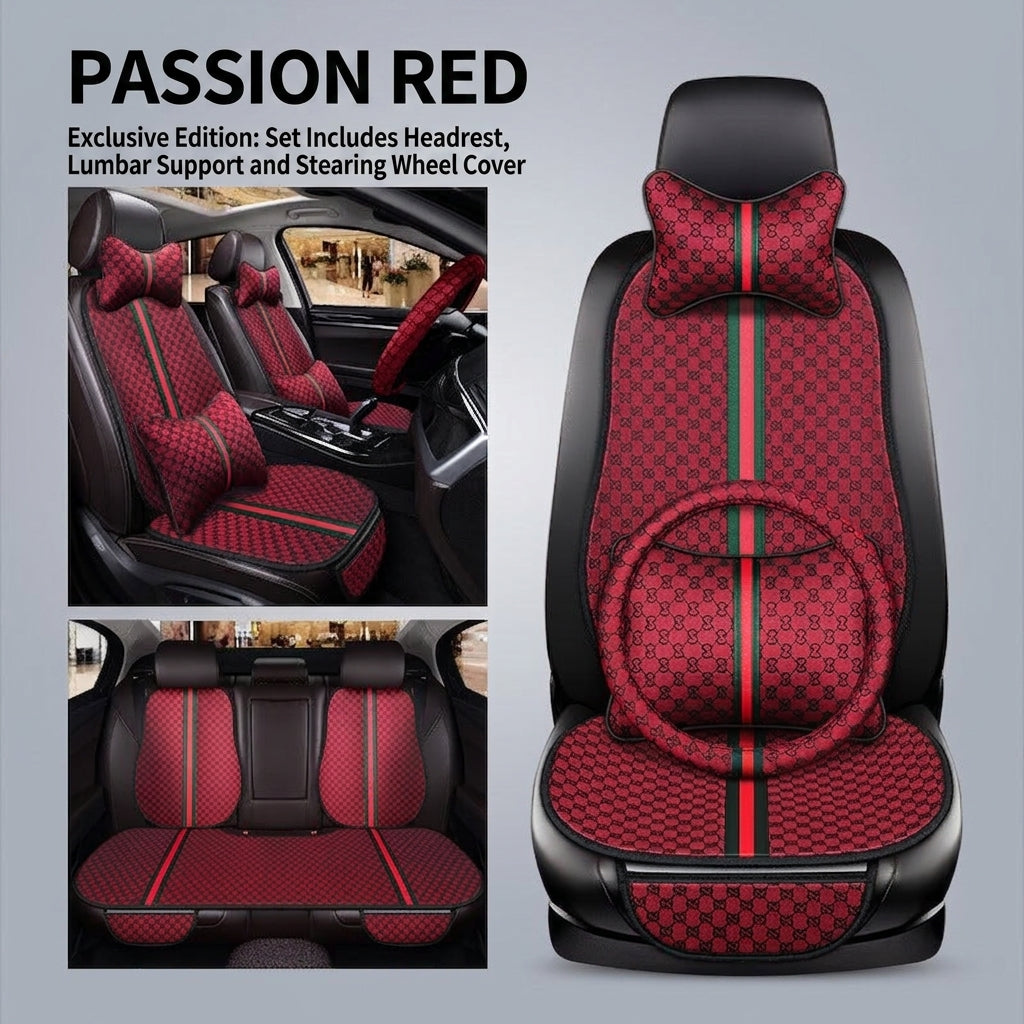 Car seat cushion all-season universal Kuqi three-piece set