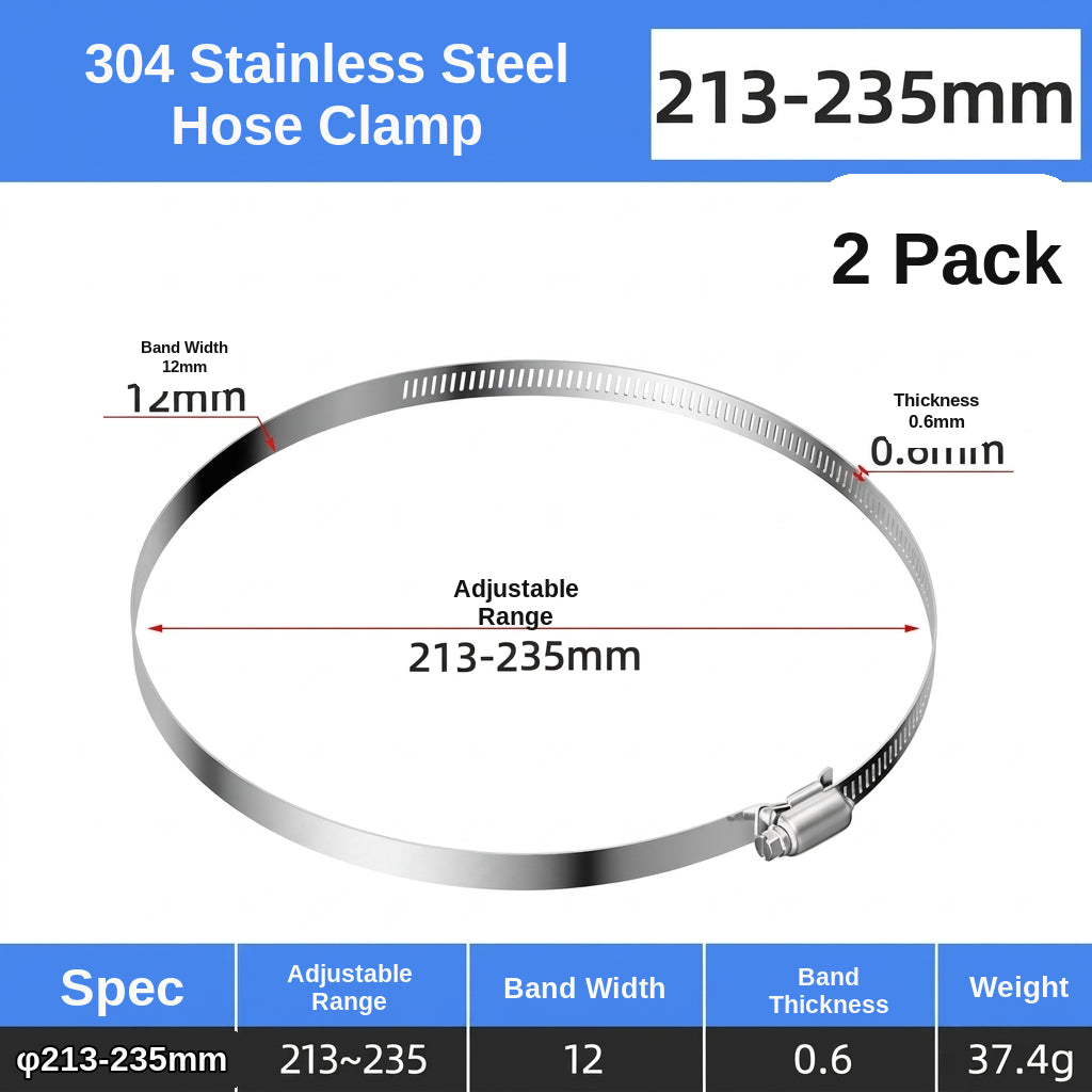 Stainless steel handle, hose hoop, hand screwing, clamping, holding hoop, pipe hoop, water pipe tightening hoop, gas pipe fixing, clamping buckle