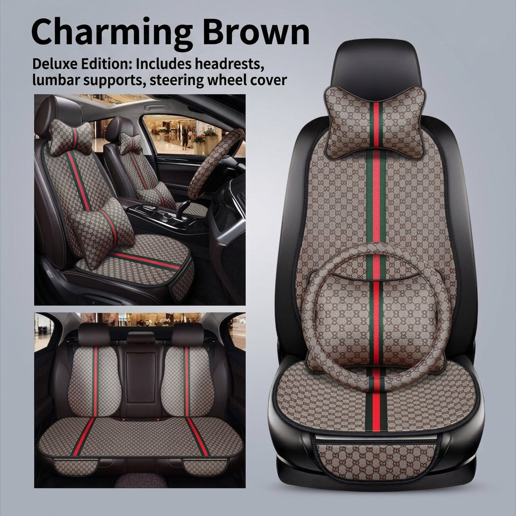 Car seat cushion all-season universal Kuqi three-piece set