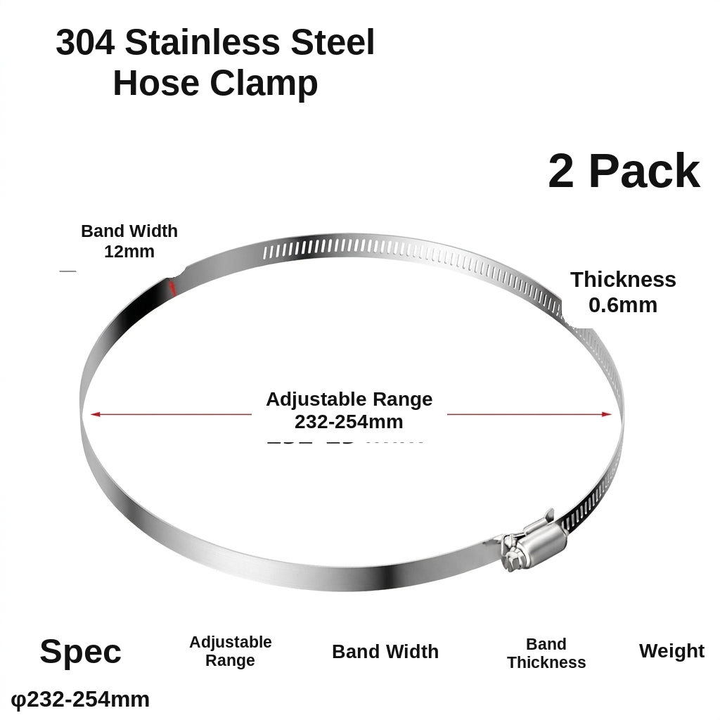 Stainless steel handle, hose hoop, hand screwing, clamping, holding hoop, pipe hoop, water pipe tightening hoop, gas pipe fixing, clamping buckle