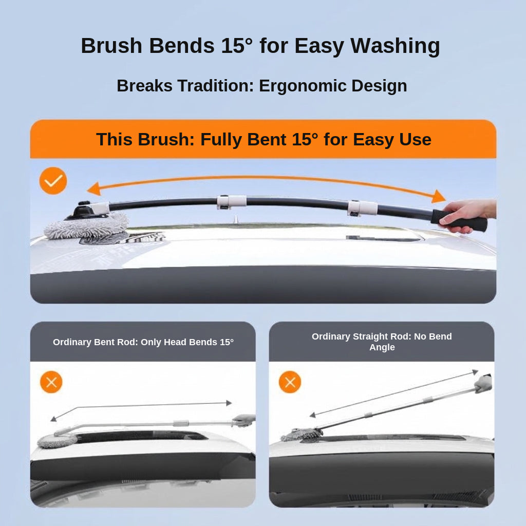 Car Wash Mop with Retractable Bending Rod