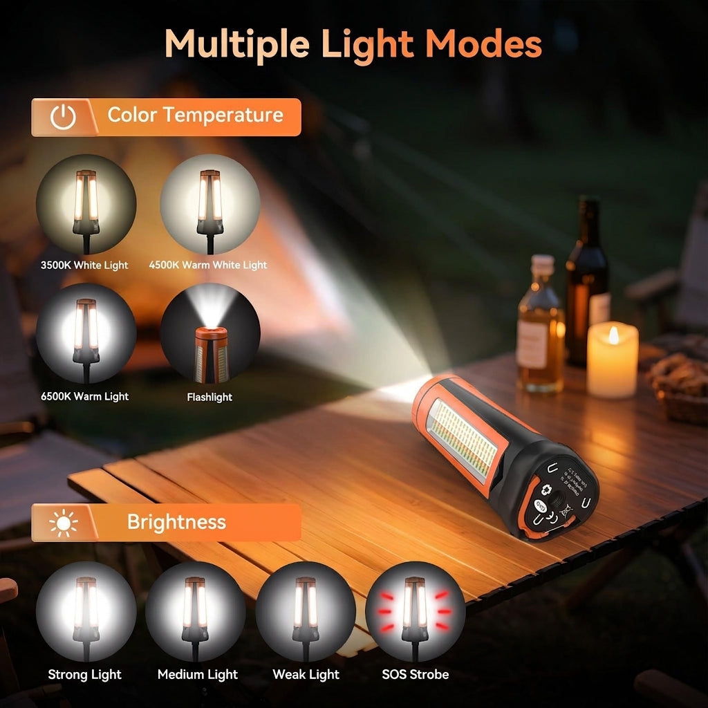 Portable LED Camping Light with Magnetic Attachment