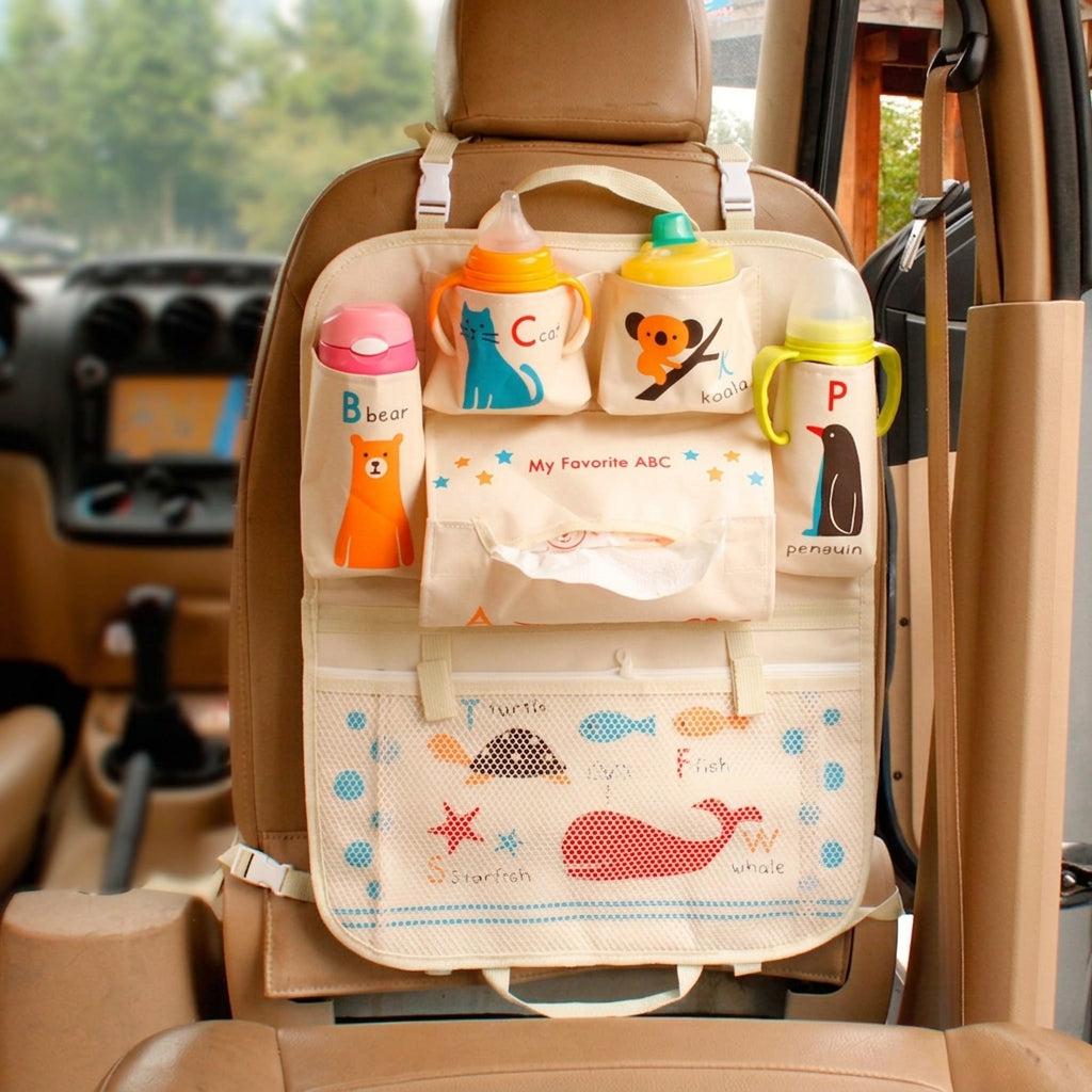 New car seat back bag, Japanese cartoon cute multifunctional storage bag, baby supplies, car storage hanging bag