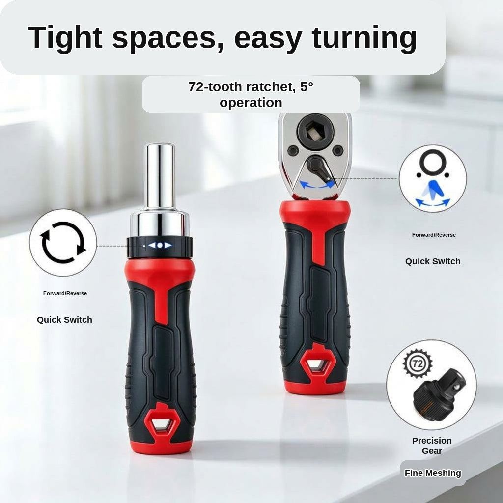 Cross-border ratchet wrench set 45-piece household multifunctional high-torque ratchet wrench screwdriver combo tool