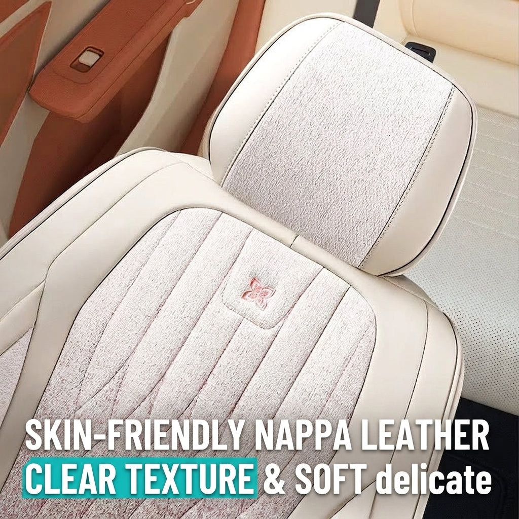 Car seat cushion linen fabric art all-inclusive all-season universal goddess seat cushion 2026 new model interior breathable seat cover wholesale