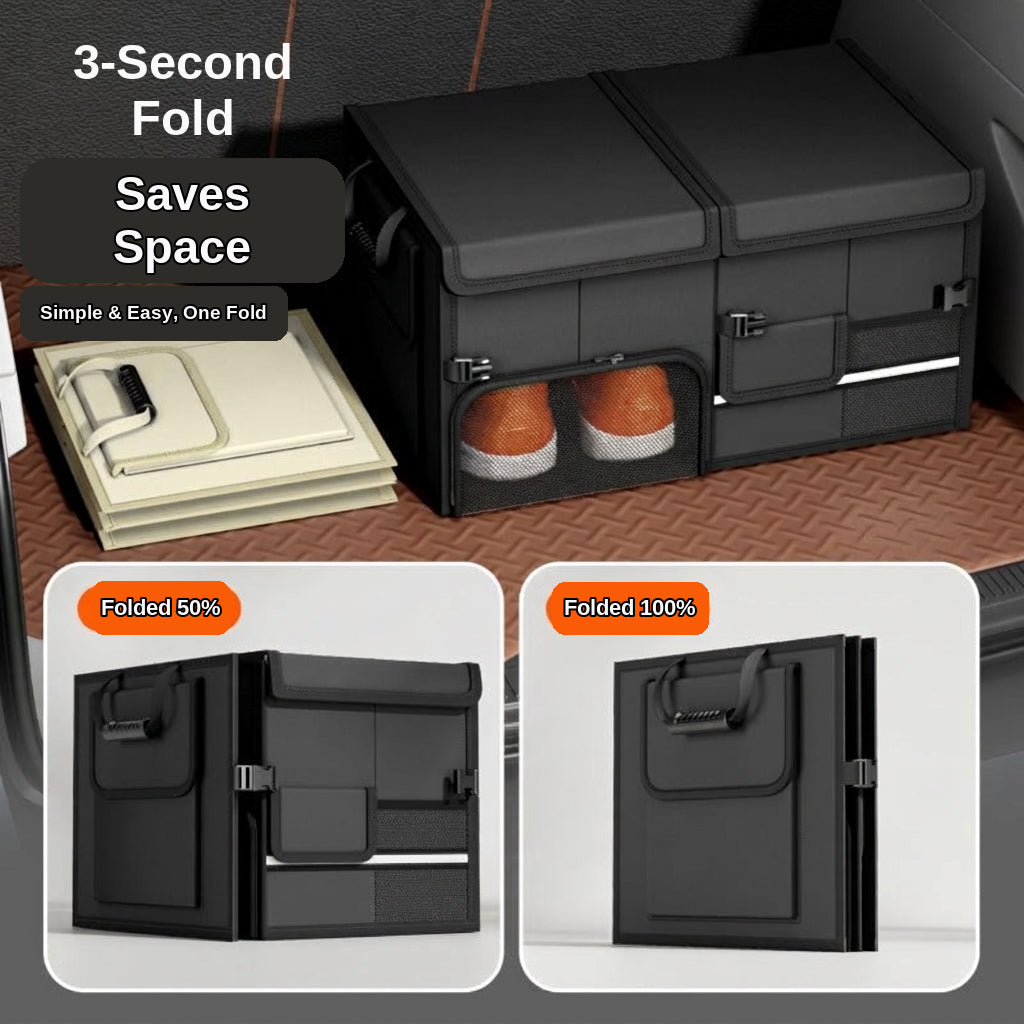Car storage boxes can be folded and stored, practical multifunctional trunk storage boxes for cars, wholesale