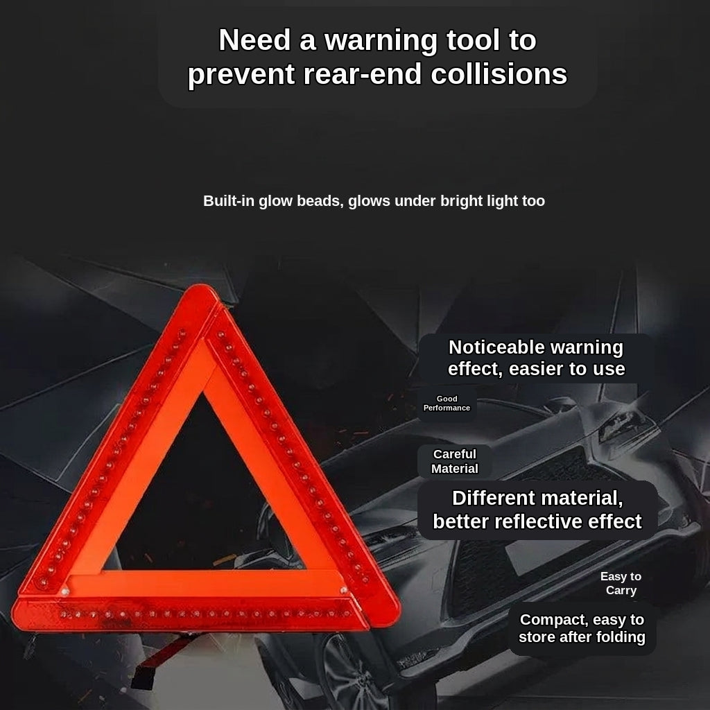 LED lighted tripod automotive safety triangle cross-border dedicated for rear-end collision prevention vehicle-mounted emergency bracket