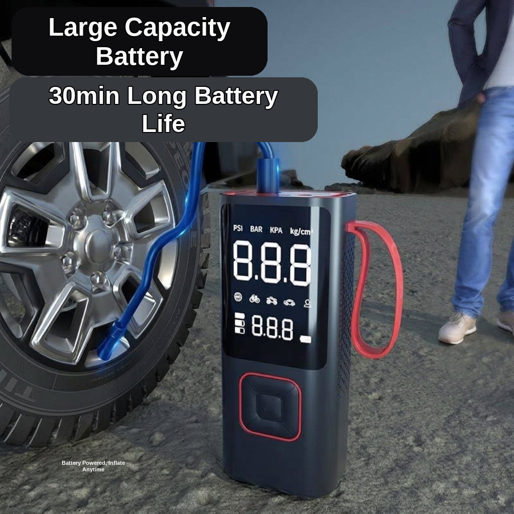 Car Inflator Pump Outdoor Convenient Car Wireless Inflator Pump Digital Tire Pressure Car Tire Electric Pump
