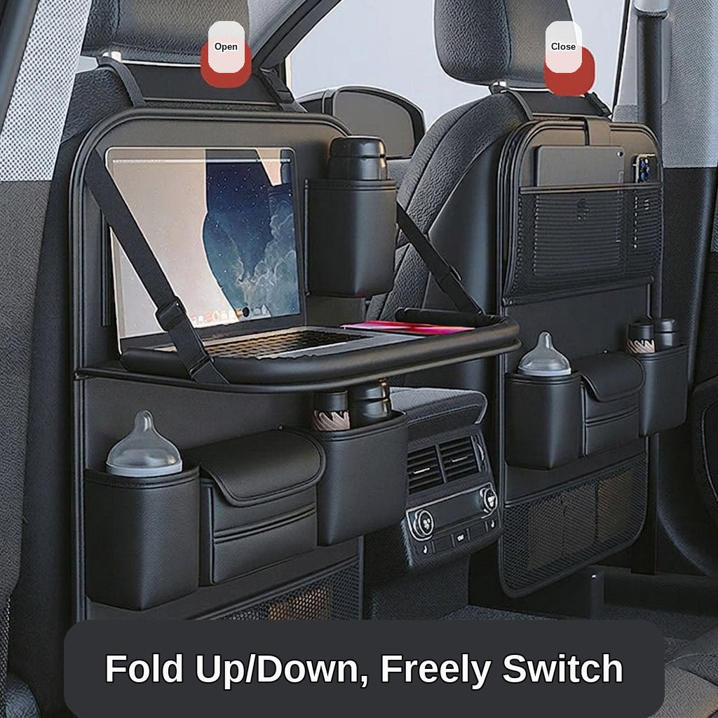 Car seatback storage bag, hanging bag, car front seat, rear seat shelf, small table, and in-car artifact