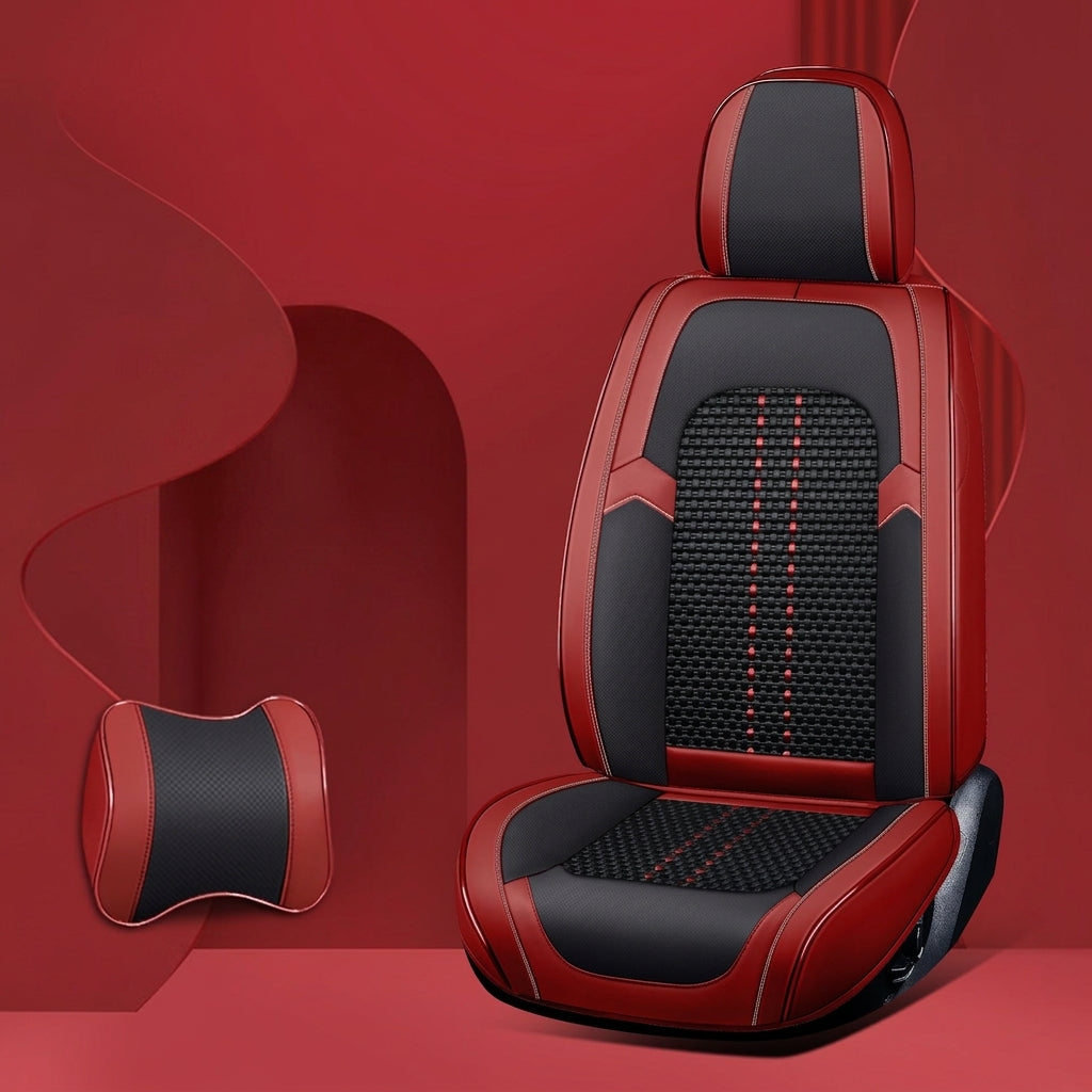 New fully surroundable car seat set, Napa leather car seat cushion, five-seat leather ice silk car seat cushion, universal split type