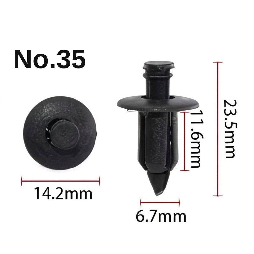 Universal automotive fender liner, trunk plastic clips, mudguard clips, expansion screws, hole-pierced studs, snaps