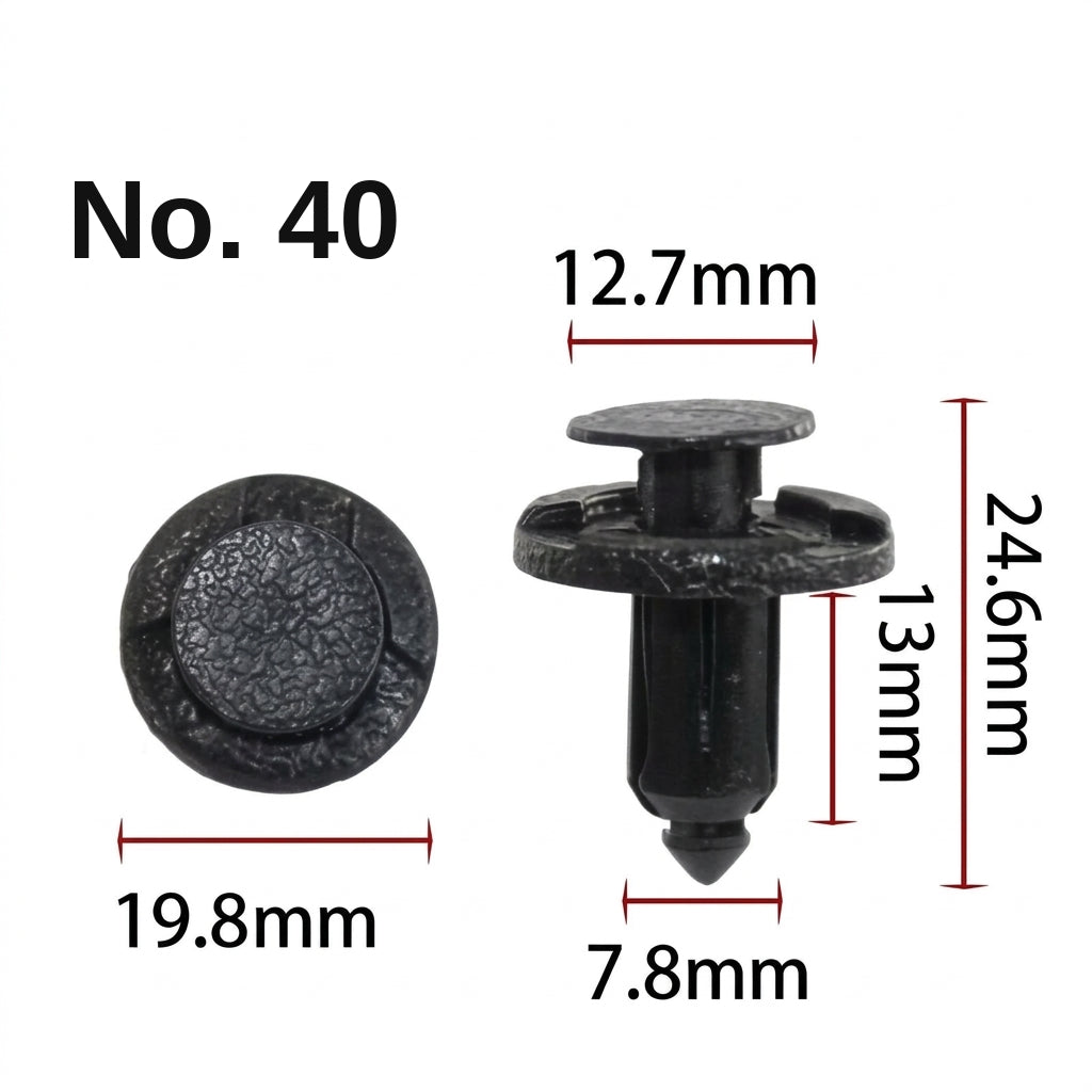 Universal automotive fender liner, trunk plastic clips, mudguard clips, expansion screws, hole-pierced studs, snaps