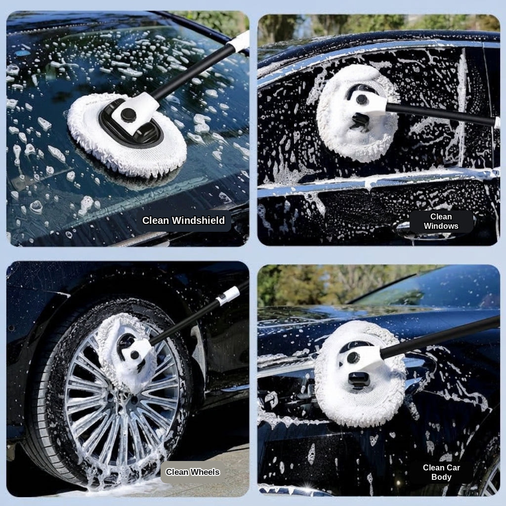 Car Wash Mop with Retractable Bending Rod