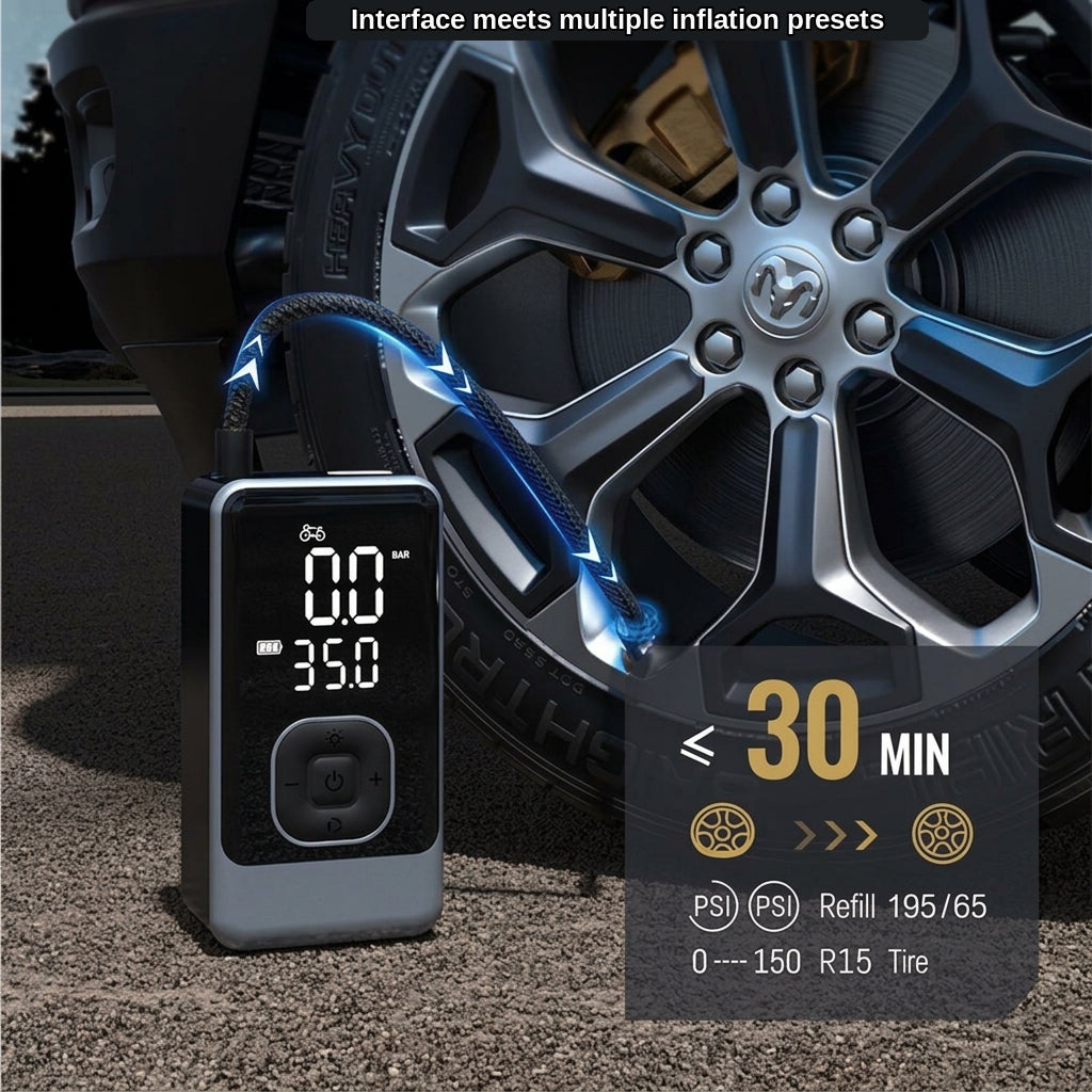Cross-border on-board inflatable pump, on-board wireless inflatable pump, portable inflatable pump for car, electric car tire pump