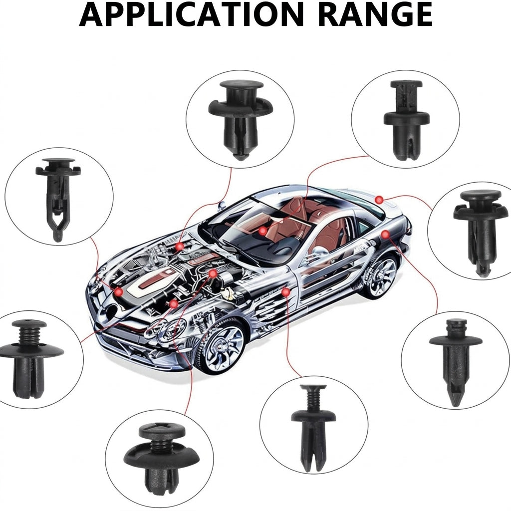 630pcs boxed nylon clips, clips, 16 types of bumper repair kits, universal plastic fasteners, automotive products
