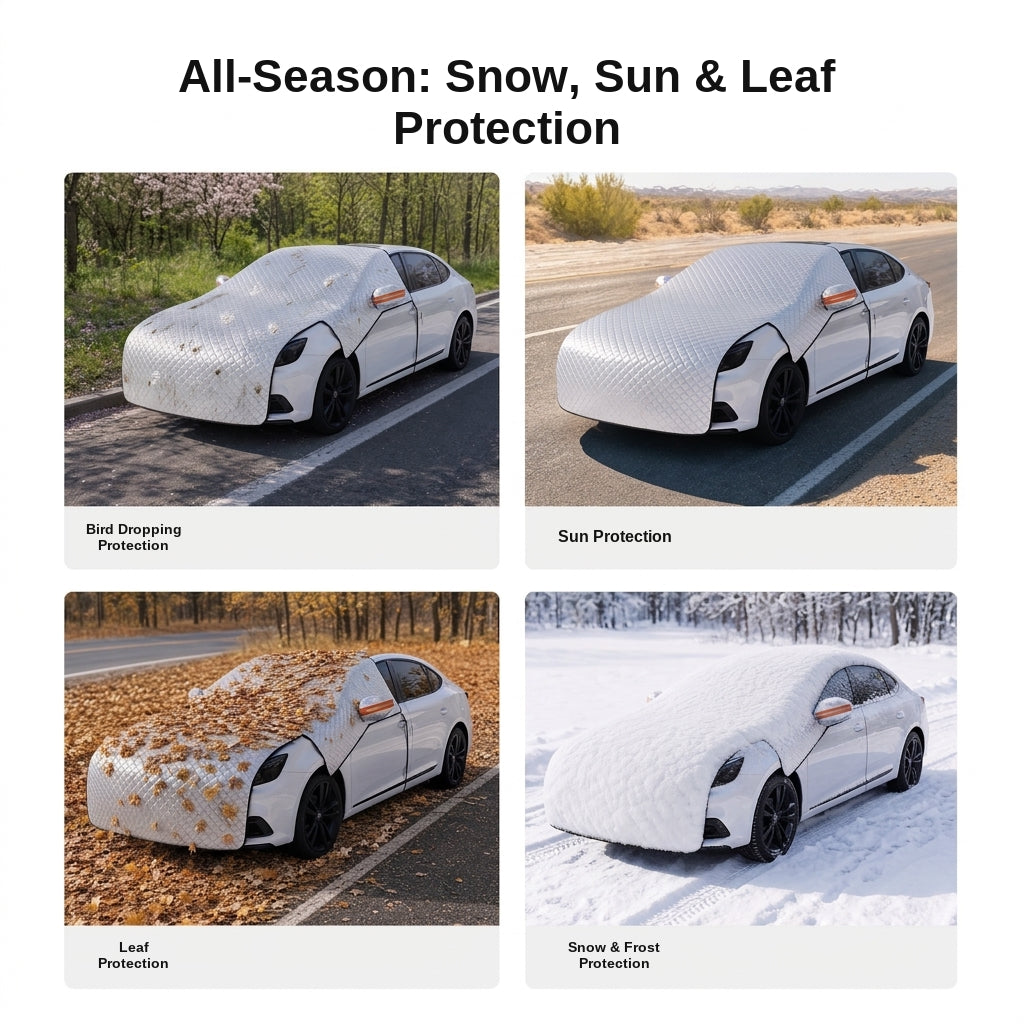 Car Hood & Windshield Snow Cover - Front Half