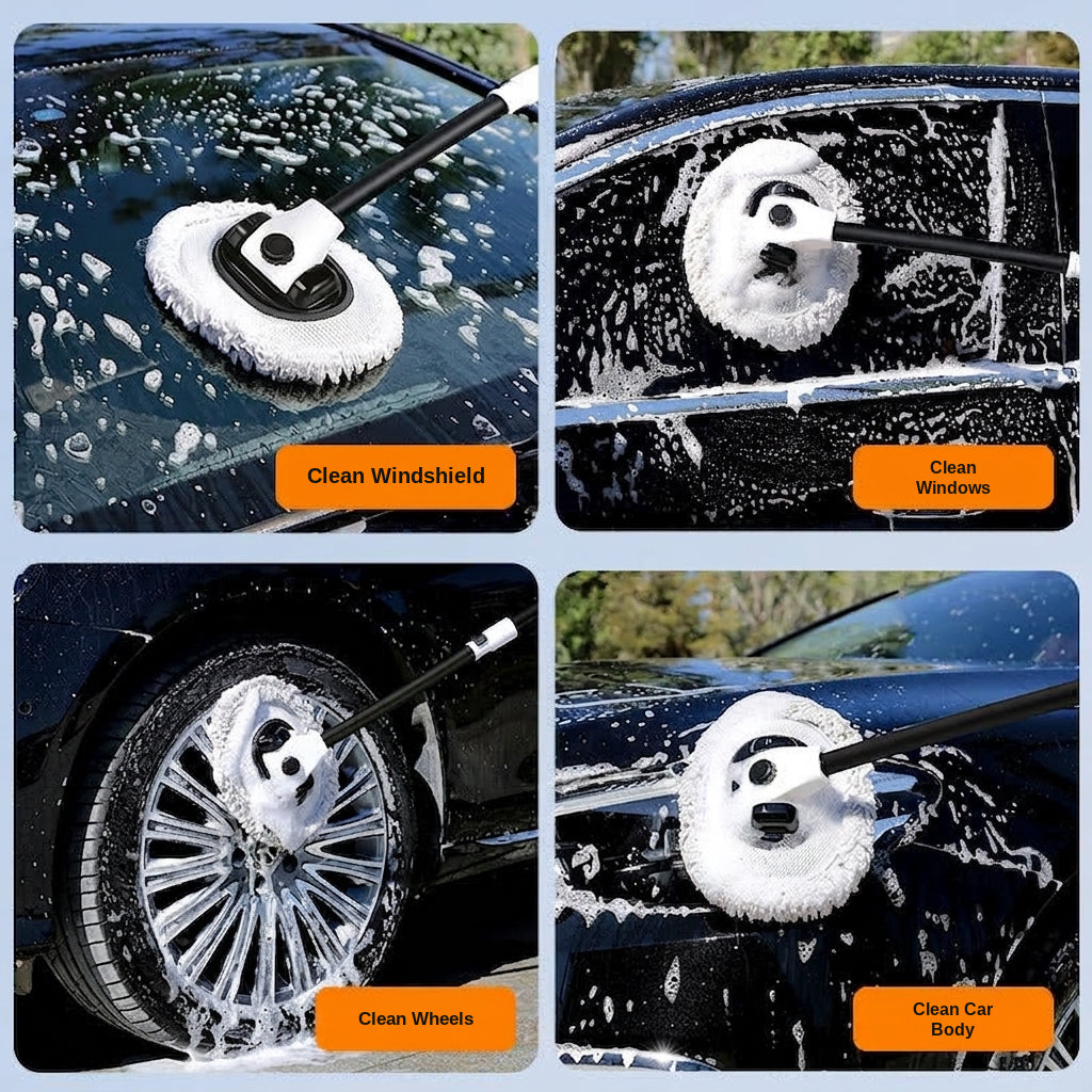 Car Wash Mop Retractable Bending Rod, Car Special Mop, Injury Resistant Car Car Wash Brush, Cleaning Tools, Car Cleaning Tools, Car Polishing Artifact