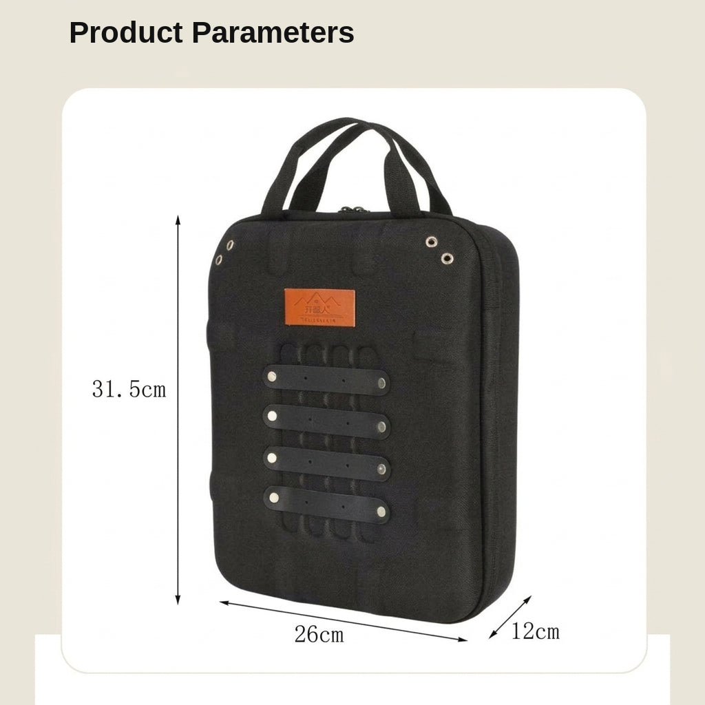 Outdoor portable seasoning knife set storage bag, camping and outdoor cooking bag, self-driving kitchen equipment set, EVA hard bag