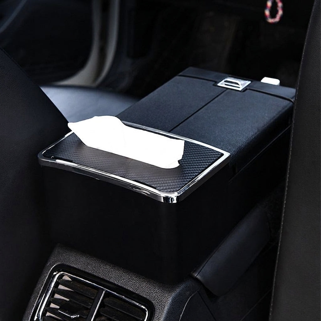Car tissue box, armrest box, multifunctional water cup holder, storage box, creative and simple car interior sundries storage box
