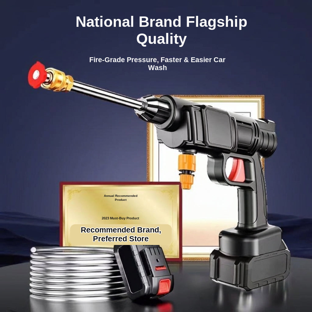 Household wireless lithium battery water gun car wash high-pressure water gun rechargeable car wash artifact car wash machine set of foreign trade order