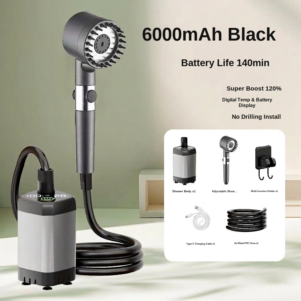 Portable Electric Shower Pump with Battery