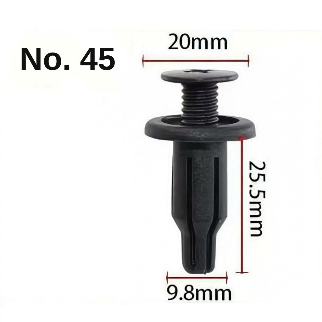 Universal automotive fender liner, trunk plastic clips, mudguard clips, expansion screws, hole-pierced studs, snaps
